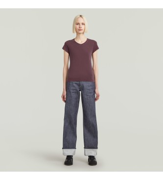 G-Star Camiseta Overdyed Eyben Slim V 2.0 lila