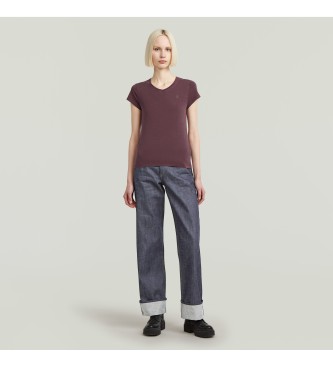 G-Star Camiseta Overdyed Eyben Slim V 2.0 lila
