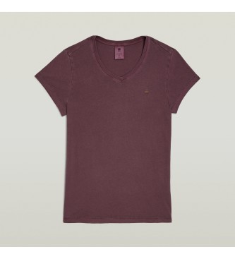 G-Star Camiseta Overdyed Eyben Slim V 2.0 lila