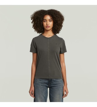 G-Star T-shirt Overdyed Front Seam w kolorze szarym