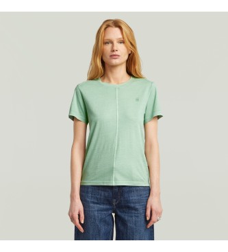 G-Star T-shirt Overdyed Front Seam zielony