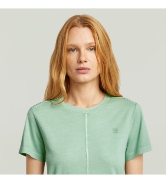 G-Star T-shirt Overdyed Front Seam zielony