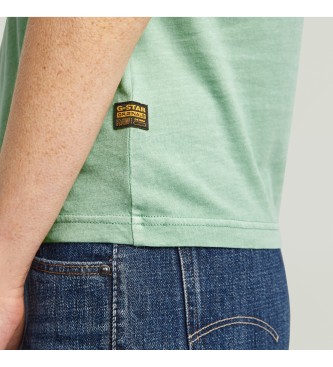 G-Star T-shirt Overdyed Front Seam zielony