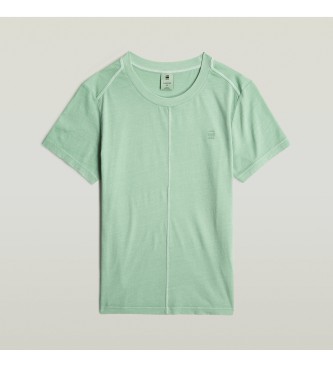 G-Star T-shirt Overdyed Front Seam zielony
