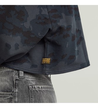 G-Star T-shirt crois� surdimensionn� marine 