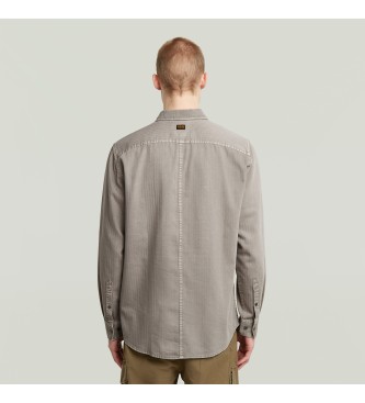 G-Star Brown Panelled Shirt