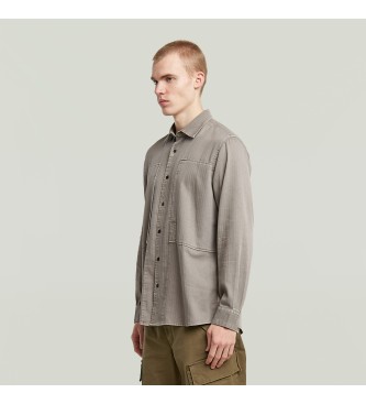 G-Star Brown Panelled Shirt