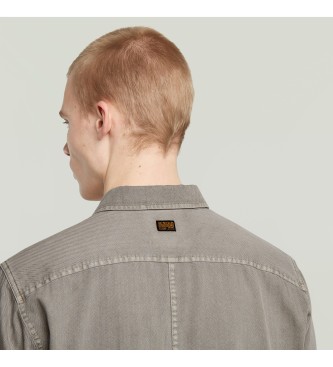 G-Star Brown Panelled Shirt