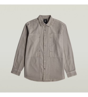 G-Star Brown Panelled Shirt