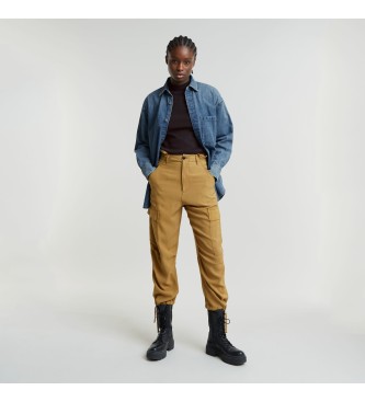 G-Star Cargo Cropped Broek met Trekkoord Bruin