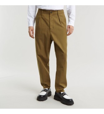 G-Star Pantaln Pleated Chino Relaxed marrn