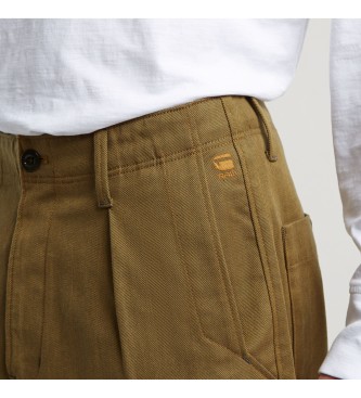 G-Star Pleated Chino Relaxed Trousers brown