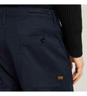 G-Star Pantaloni rilassati chino a pieghe blu scuro