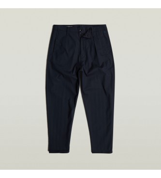 G-Star Pantaloni rilassati chino a pieghe blu scuro