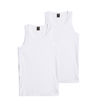 G-Star Packung mit zwei weien Tank Tops Base White