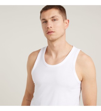 G-Star Set van twee witte tanktops Basis Wit