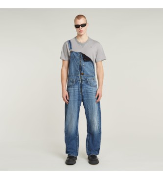 G-Star Denim 3D Lose blaue Latzhosen