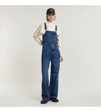 G-Star Straight Leg Zip Dungarees blue