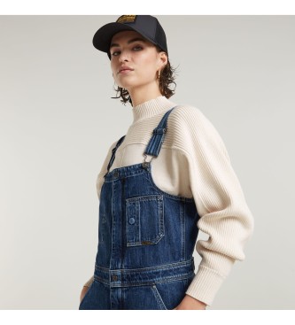 G-Star Straight Leg Zip Dungarees blue