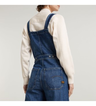 G-Star Straight Leg Zip Dungarees blue