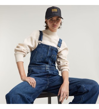 G-Star Straight Leg Zip Dungarees blue