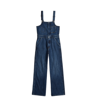 G-Star Straight Leg Zip Dungarees blue