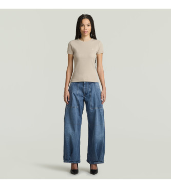 G-Star Jeans plisirane hlače modre barve