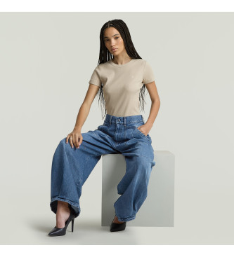 G-Star Jeans plisirane hlače modre barve