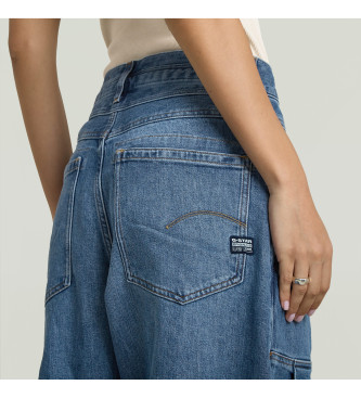 G-Star Jeans plisirane hlače modre barve