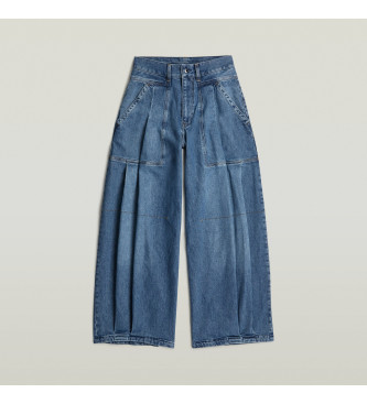 G-Star Jeans plisirane hlače modre barve