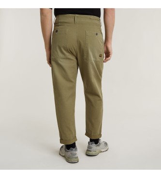 G-Star Pleated Relaxed Chino Trousers green