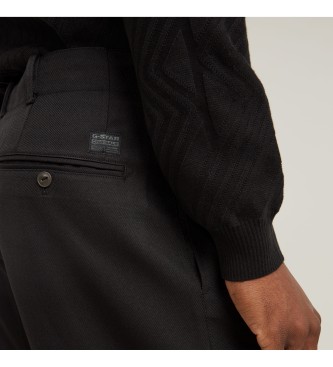 G-Star Pantaloni rilassati chino a pieghe neri