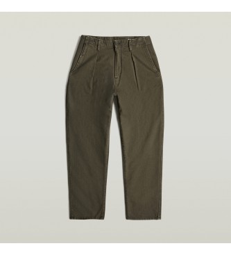G-Star Jeans Pleated Chino Relaxed Tapered green