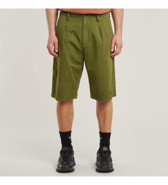 G-Star Green pleated chino shorts
