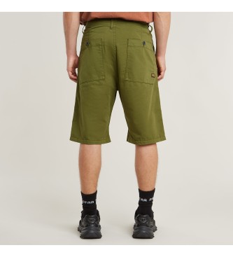 G-Star Green pleated chino shorts