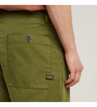 G-Star Green pleated chino shorts