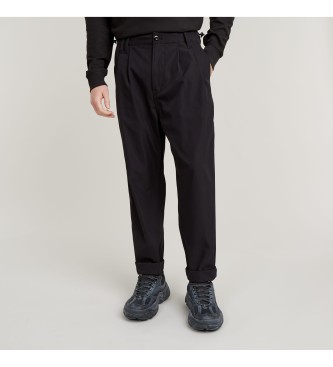 G-Star Plissierte Tech Chino Entspannte Hose schwarz