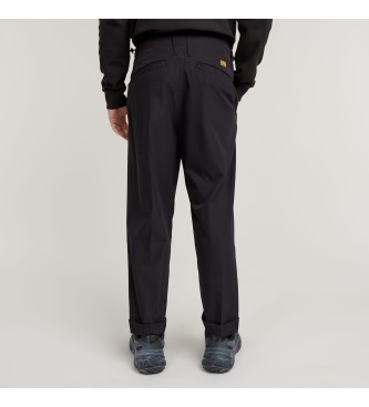 G-Star Plissierte Tech Chino Entspannte Hose schwarz