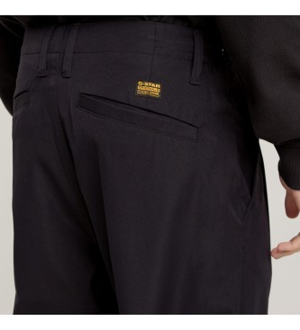 G-Star Geplooide Tech Chino Relaxte broek zwart