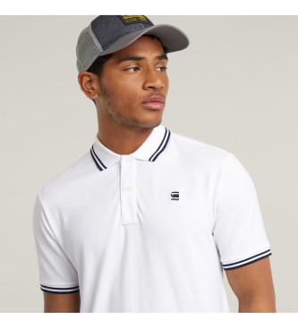 G-Star Polo Dunda Slim Stripe vit