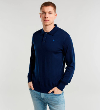 G-Star Polo Premium Core Dunda Stickad marinbl