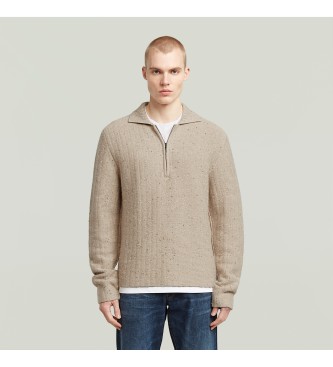 G-Star Beige Collared Pullover
