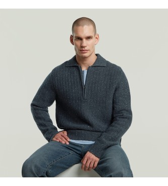 G-Star Navy Collared Pullover