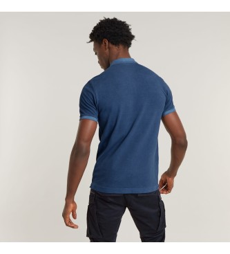 G-Star Polo Dunda Overdyed Slim azul