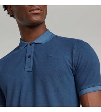 G-Star Polo Dunda Overdyed Slim azul