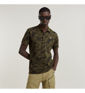 G-Star Polo Dunda Slim Allover zielone