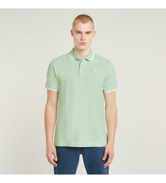 G-Star Polo a righe sottili Dunda turchese