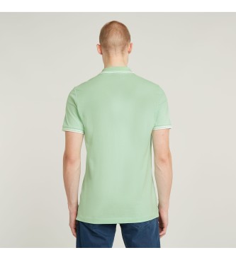 G-Star Polo a righe sottili Dunda turchese