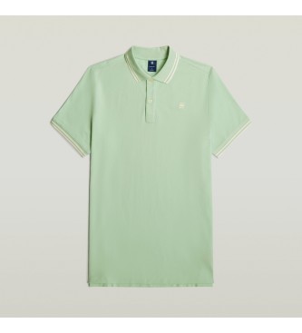G-Star Polo a righe sottili Dunda turchese