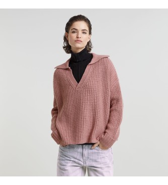 G-Star Polo Heavy Knitted Loose rosa